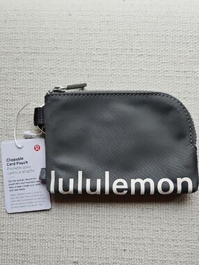 lululemon athletica Gray Clippable Card Pouch